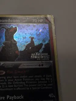 Dark Houndoom - 37/109 - Pokemon Ex Team Rocket Returns Reverse Holo Damaged - Image 5