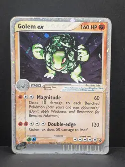 Golem ex 91/97 Dragon Holo Rare Pokemon TCG Nintendo vintage e-reader HP - Image 1