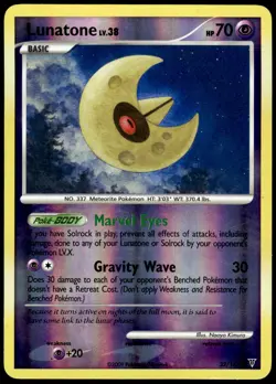 Lunatone 32/147 Rare Supreme Victors Pokemon Reverse Holo LP - Image 1