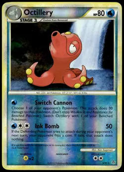 Octillery 6/95 Holo Rare HGSS Unleashed Pokemon Reverse Holo LP - Image 1