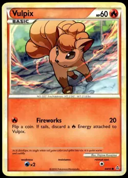 Vulpix 68/95 Common HGSS Unleashed Pokemon LP - Image 1