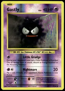 Gastly 47/108 Common Evolutions Pokemon Reverse Holo NM - Image 1