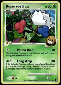Roserade GL 12/111 Holo Rare Rising Rivals Pokemon Holo MP - Image 1