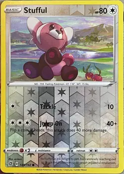 Stufful Reverse Holo - 149/192 - Rebel Clash Pokemon 2020 - Image 1