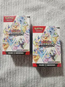 Two 2 Pokemon Scarlet & Violet Prismatic Evolutions Booster Bundle 2 Total - Image 1