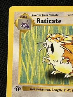 Pokemon Raticate 040/102 (1st Edition) (Shadowless) (NEVER PLAYED) *Near Mint* - Image 3