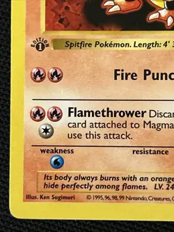 Pokemon Magmar 036/102 (1st Edition) Base Set (Shadowless) Regular *Near Mint* - Image 2