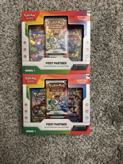 Pokemon TCG First Partner Illustration Collection Box Lot of 2 Sealed! New - Image 1