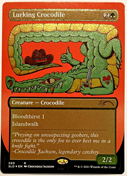 MTG Lurking Crocodile (Foil Etched) Secret Lair Drop Series NM - Image 1