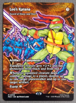 Leo’s Katana MTG TMNT Sword of Sinew and Steel Artifact Equipment NM - Image 1