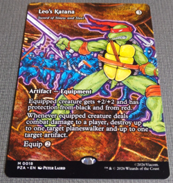 Leo’s Katana MTG TMNT Sword of Sinew and Steel Artifact Equipment NM - Image 2