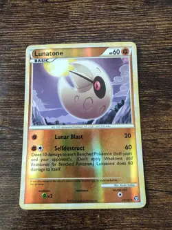 Pokemon Lunatone 25/102 HeartGold & Soulsilver HGSS Triumphant Reverse Holo - Image 1