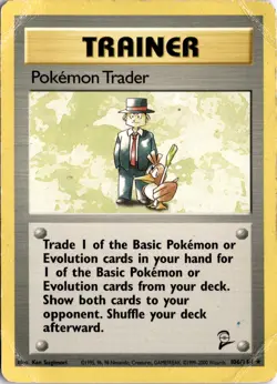 Pokemon Trader 106/130 Base Set 2 Pokemon Card TCG - Image 1