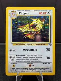 Pokemon TCG Pidgeot Jungle 8/64 Holo Unlimited Holo Rare - Image 1