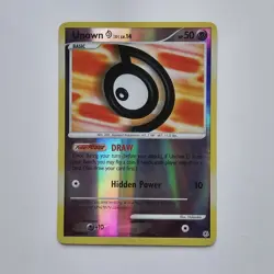 Pokemon TCG Unown D Reverse Holo 2007 Diamond & Pearl 68/130 - Image 1