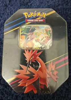 Pokemon Crown Zenith Tin Galarian Zapdos New Factory Sealed - Image 1