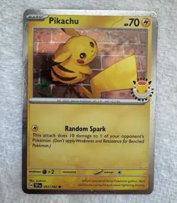 Pikachu (Pokemon Day 2026) 051/162 Cosmo Holo Stamped NM - Image 1