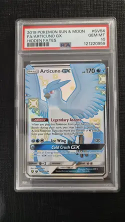 Pokemon TCG PSA 10 Articuno GX Hidden Fates SV54/SV94 Full Art - Image 2