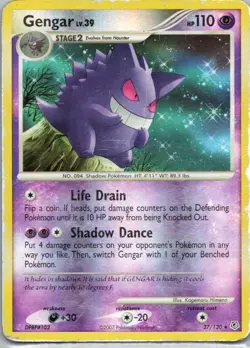 Pokemon TCG Gengar 27/130 Diamond Pearl Reverse MP - Image 1