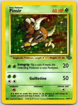 POKEMON JUNGLE PINSIR 9/64 RARE UNLIMITED HOLO MP - Image 1