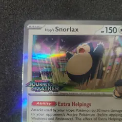 Hop's Snorlax 184 SVP Journey Together Stamped Pre-Release Promo Pokemon - Deck - Image 2