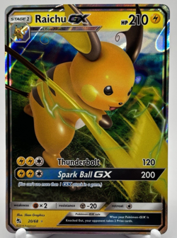 Raichu GX 20/68 Ultra Rare Holo Hidden Fates Pokemon Card NM - Image 1