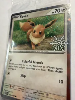 Eevee 133/165 (Holiday Calendar) Stamped Promo Pokemon Card SEALED TCG - Image 4