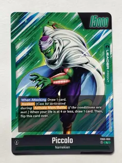 Piccolo FB03-053 Leader English Raging Roar Dragonball Fusion World Card Game - Image 2