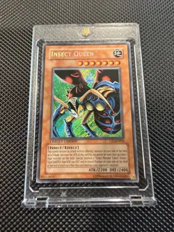Yu-Gi-Oh Insect Queen Limited Edition Secret Rare Card CT1-EN005 MP - Image 1