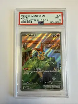 Pokemon TCG Victini 208 Sv: Scarlet & Violet Promo Cards Holo PSA 9 - Image 1