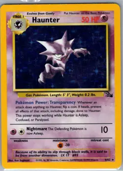Haunter 6/62 Holo Fossil - Pokemon Card - LP - Image 1