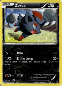 Zorua 66/98 Reverse Holo Emerging Powers Pokemon Card TCG - Image 1
