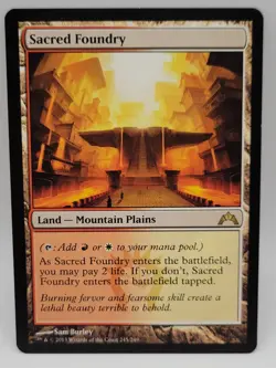 Sacred Foundry MTG Return to Ravnica NM Shock Land Magic the Gathering 245/249 - Image 1