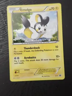 Pokemon TCG Emolga McDonald's Promo 2012 6/12 - Image 1