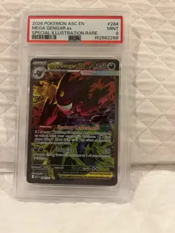 Pokemon 2026 Mega Gengar ex 284/217 SIR Ascended Heroes MINT PSA 9 - Image 1