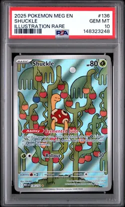 PSA 10 SHUCKLE 136/132 ILLUSTRATION RARE MEGA EVOLUTION POKEMON 🍃 - Image 1