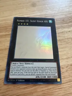 Number 101: Silent Honor ARK LED9-EN000 Ghost Rare 1st Edition Yu-Gi-Oh - Image 1