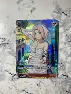 Naruto Sakura Haruno Waifu Signature Card Holo Foil Wedding Art Trading Goddess - Image 1