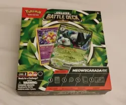 Pokemon TCG Meowscarada EX Deluxe Battle Deck - 60 Cards, Coin, Brand New - Image 1