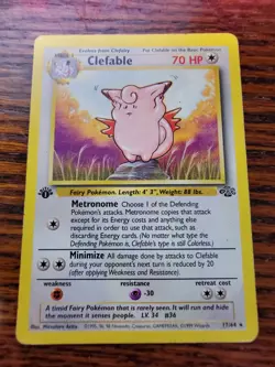 PL Pokemon TCG Clefable Jungle 17/64 Regular 1st Edition Rare - Image 1