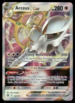 Pokemon Cards Arceus VSTAR 123/172 Brilliant Stars Holo Rare VSTAR NM - Image 1