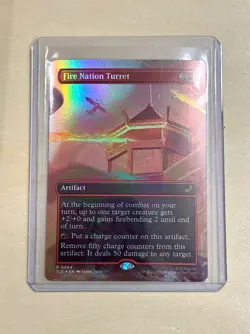 Fire Nation Turret (Borderless) 64 Avatar Last Airbender: Eternal-Legal MTG FOIL - Image 1