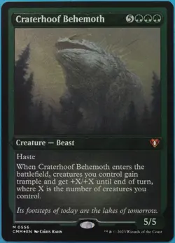 Craterhoof Behemoth (ETCHED) FOIL Commander Masters NM Etched (513837) ABUGames - Image 1