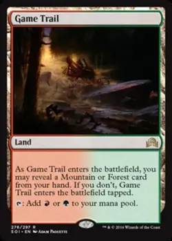 1x Game Trail - Foil Light Play, English Shadows Over Innistrad MTG Magic - Image 1