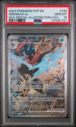 2024 POKEMON SVP EN-SV BLACK STAR PROMO #132 GRENINJA EX PSA 10 - Image 1