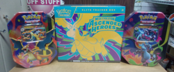 POKEMON ASCENDED HEROES ETB + (2) MEGA CHARIZARD EX TINS - Image 1