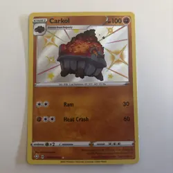 Pokemon Carkol SV068/SV122 Shiny Rare SWSH Shining Fates NM - Image 1