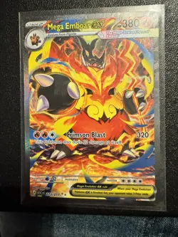 Pokemon TCG Mega Emboar Ex SIR 273/217 Ascending Heroes Pack Fresh Mint - Image 1