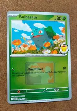 001/132 Bulbasaur 2026 Pokemon Day League Stamped Promo Card Mega TCG Play - Image 2