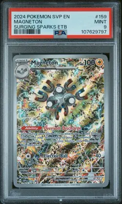 2024 POKEMON SVP EN-SV BLACK STAR PROMO #159 MAGNETON PSA 9 - Image 1